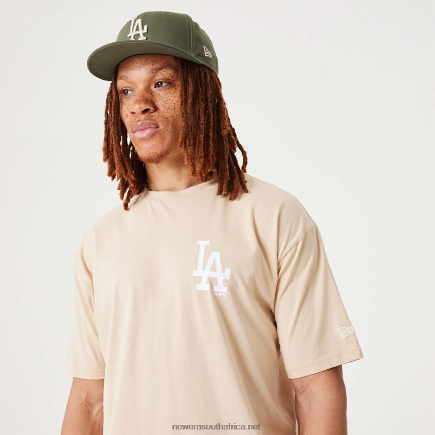 LA Dodgers MLB League Essential Light Beige Oversized T-Shirt New Era TRBRBN3013