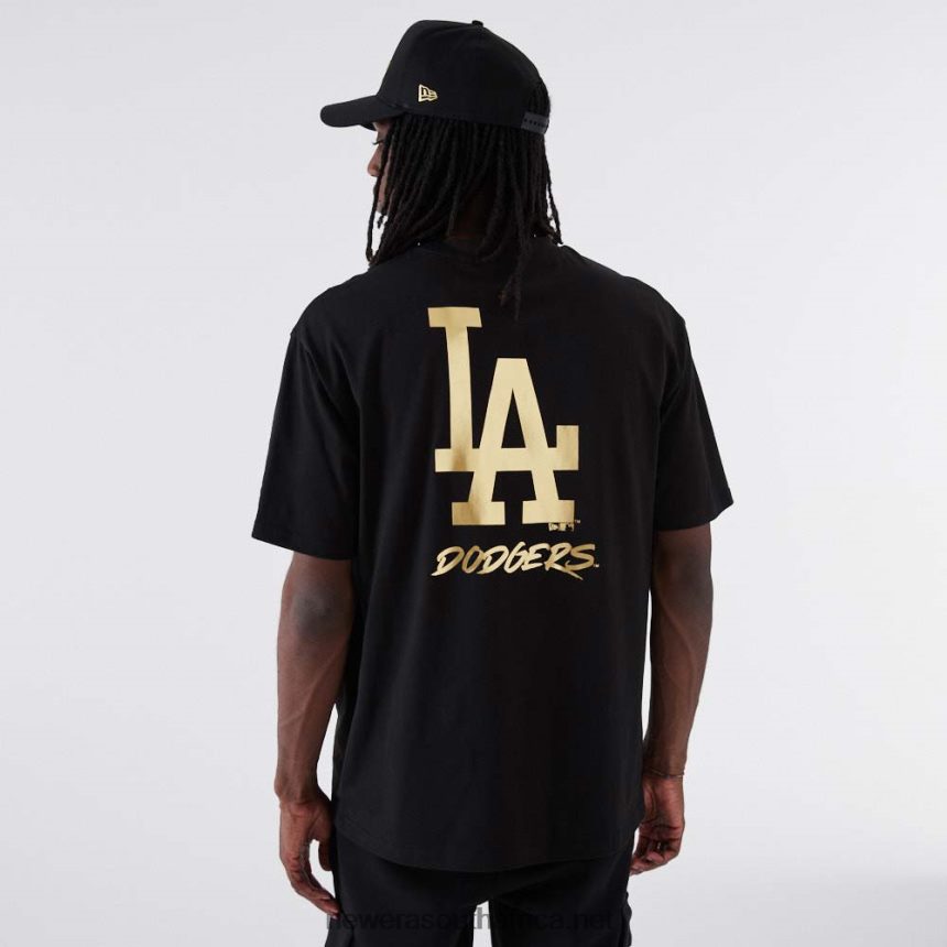 LA Dodgers MLB Metallic Black T-Shirt New Era TRBRBN2905