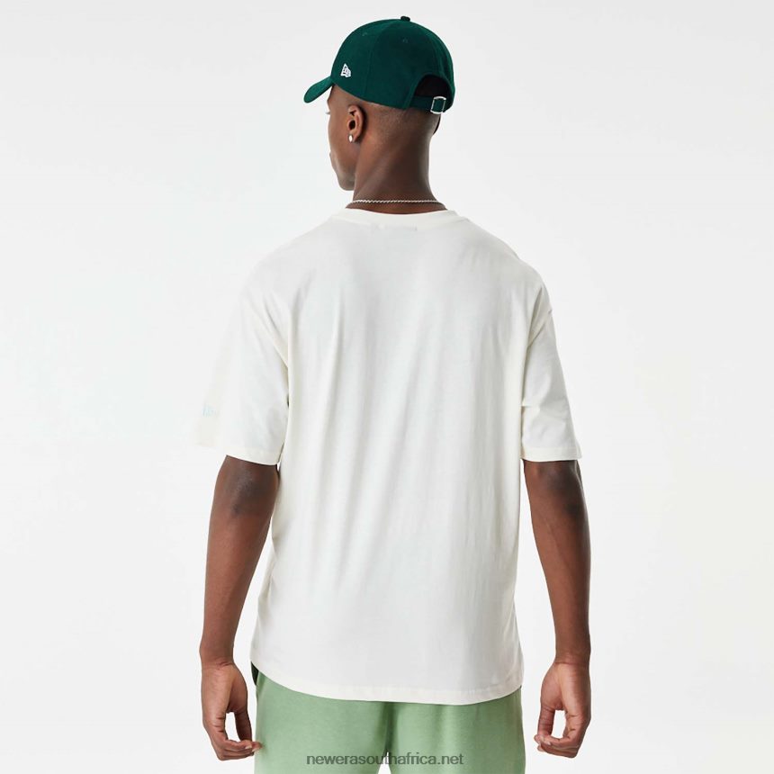 LA Dodgers MLB Stacked Logo White Oversized T-Shirt New Era TRBRBN2885