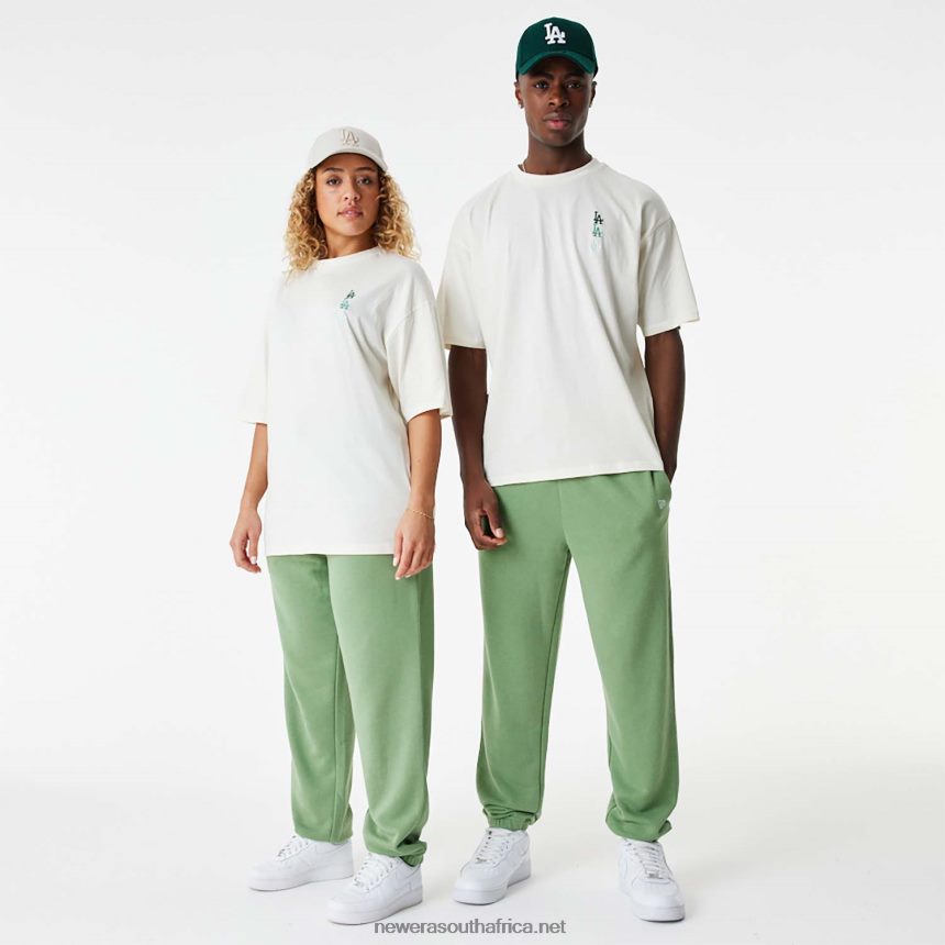 LA Dodgers MLB Stacked Logo White Oversized T-Shirt New Era TRBRBN2885