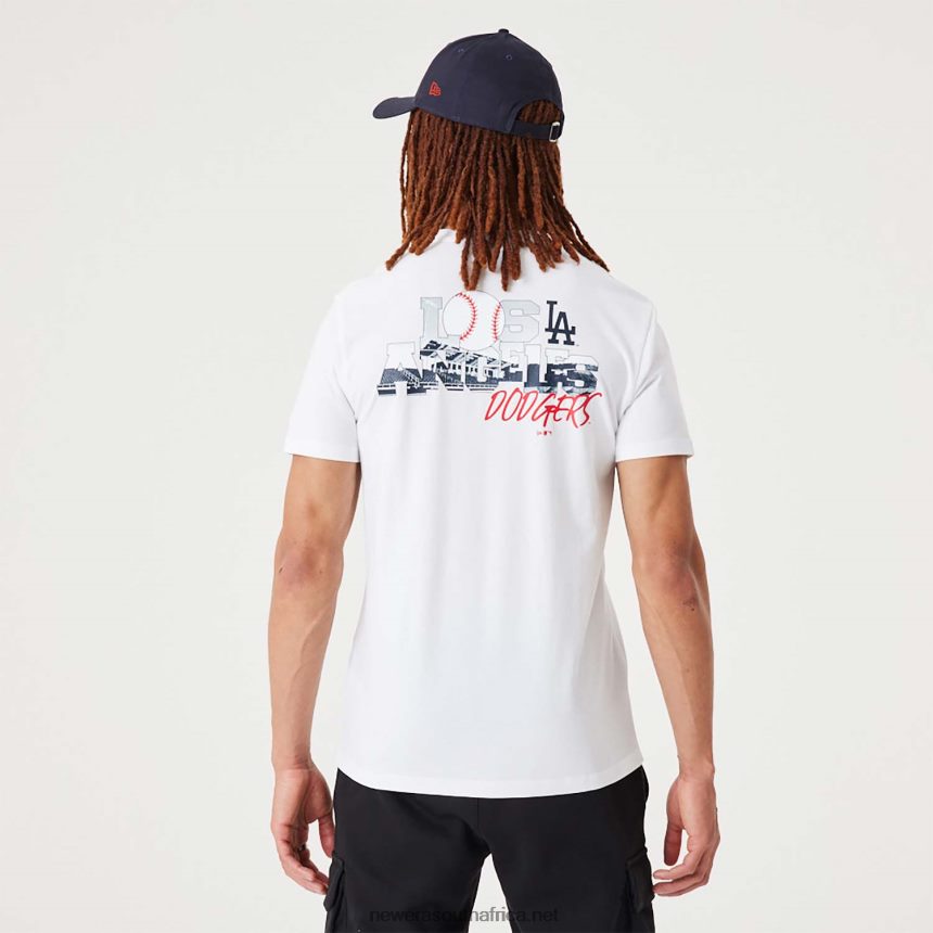 LA Dodgers MLB Team Logo Graphic White T-Shirt New Era TRBRBN3170