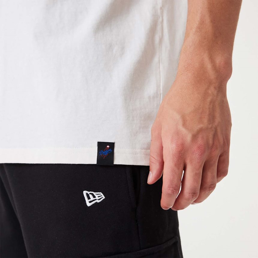 LA Dodgers MLB Team Wordmark White Oversized T-Shirt New Era TRBRBN3178