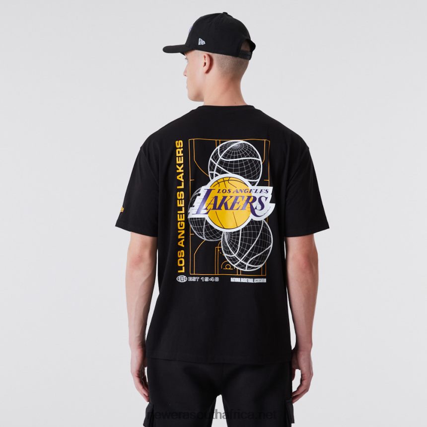 LA Lakers Basketball Graphic Black T-Shirt New Era TRBRBN2860