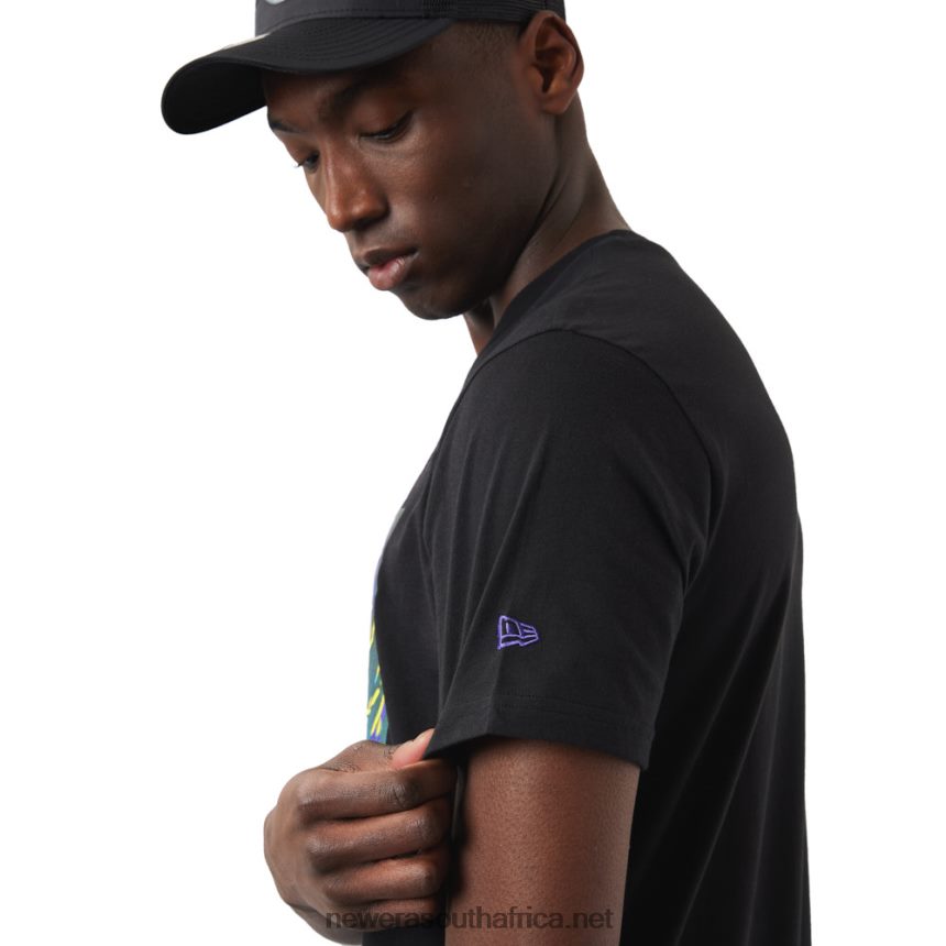 LA Lakers NBA Hoop Graphic Black T-Shirt New Era TRBRBN3168