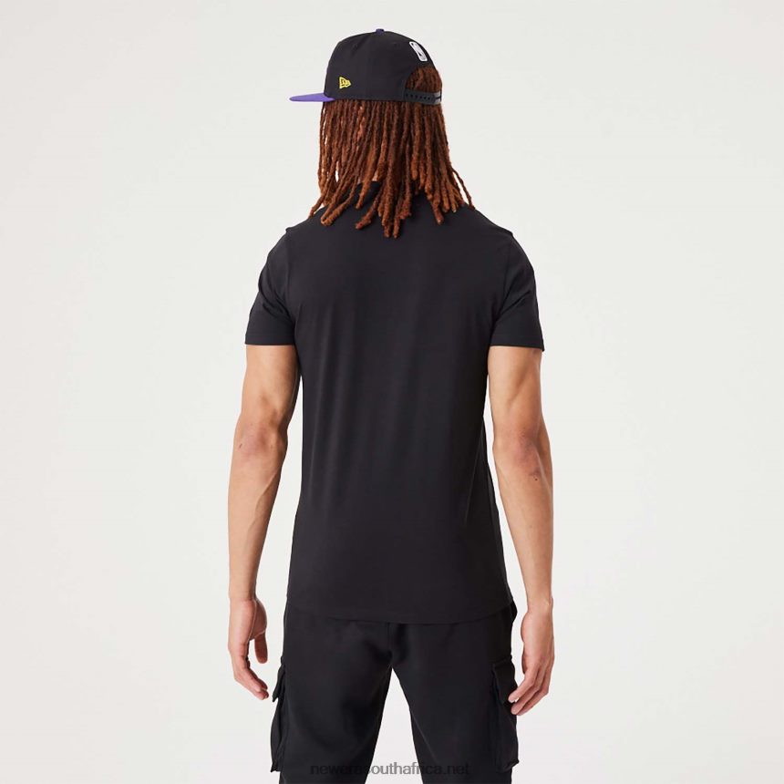 LA Lakers NBA Infill Graphic Black T-Shirt New Era TRBRBN3148