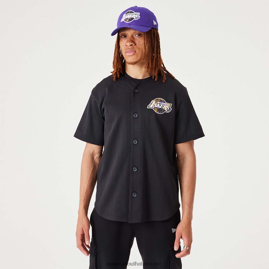 LA Lakers NBA Infill Team Logo Black Jersey New Era TRBRBN3025