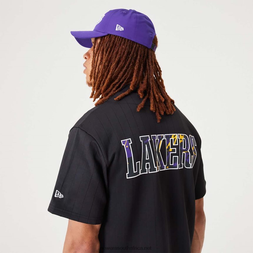 LA Lakers NBA Infill Team Logo Black Jersey New Era TRBRBN3025