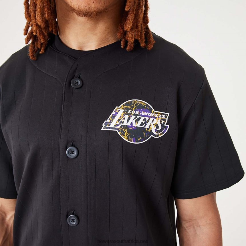 LA Lakers NBA Infill Team Logo Black Jersey New Era TRBRBN3025