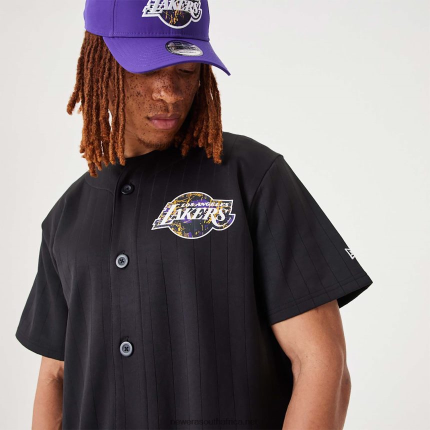 LA Lakers NBA Infill Team Logo Black Jersey New Era TRBRBN3025