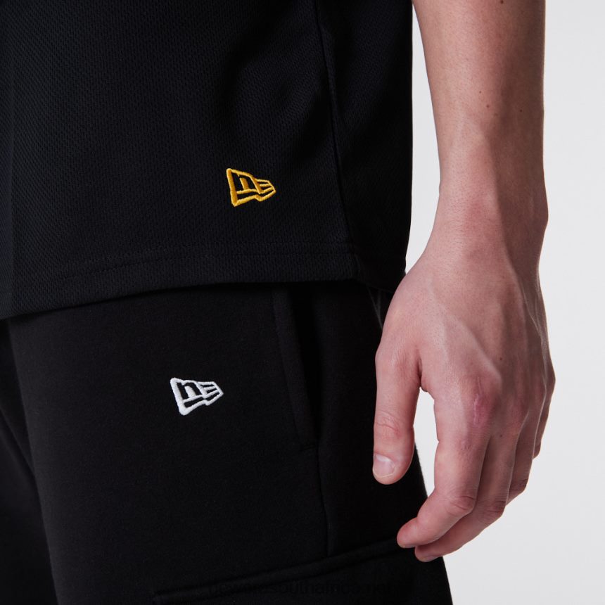 LA Lakers NBA Outline Mesh Black T-Shirt New Era TRBRBN2946