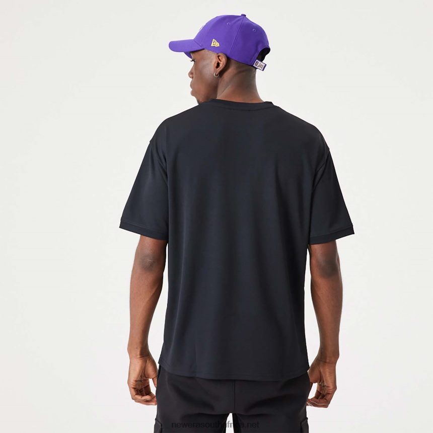 LA Lakers NBA Script Black Oversized T-Shirt New Era TRBRBN2887