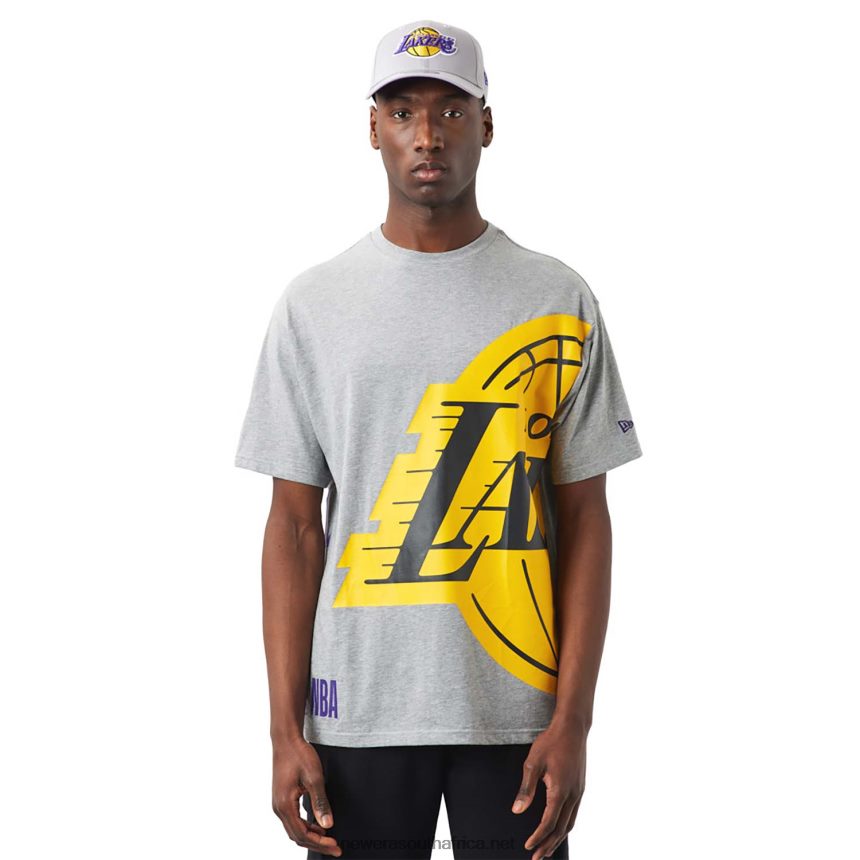 LA Lakers NBA Side Logo Grey T-Shirt New Era TRBRBN3128