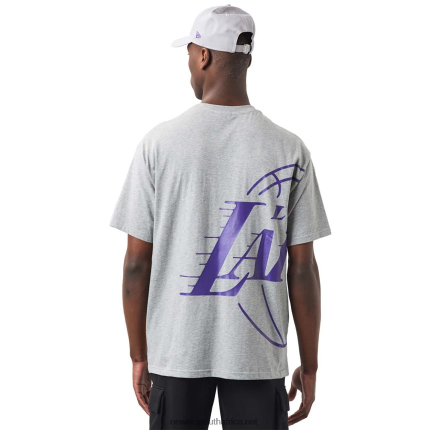 LA Lakers NBA Side Logo Grey T-Shirt New Era TRBRBN3128