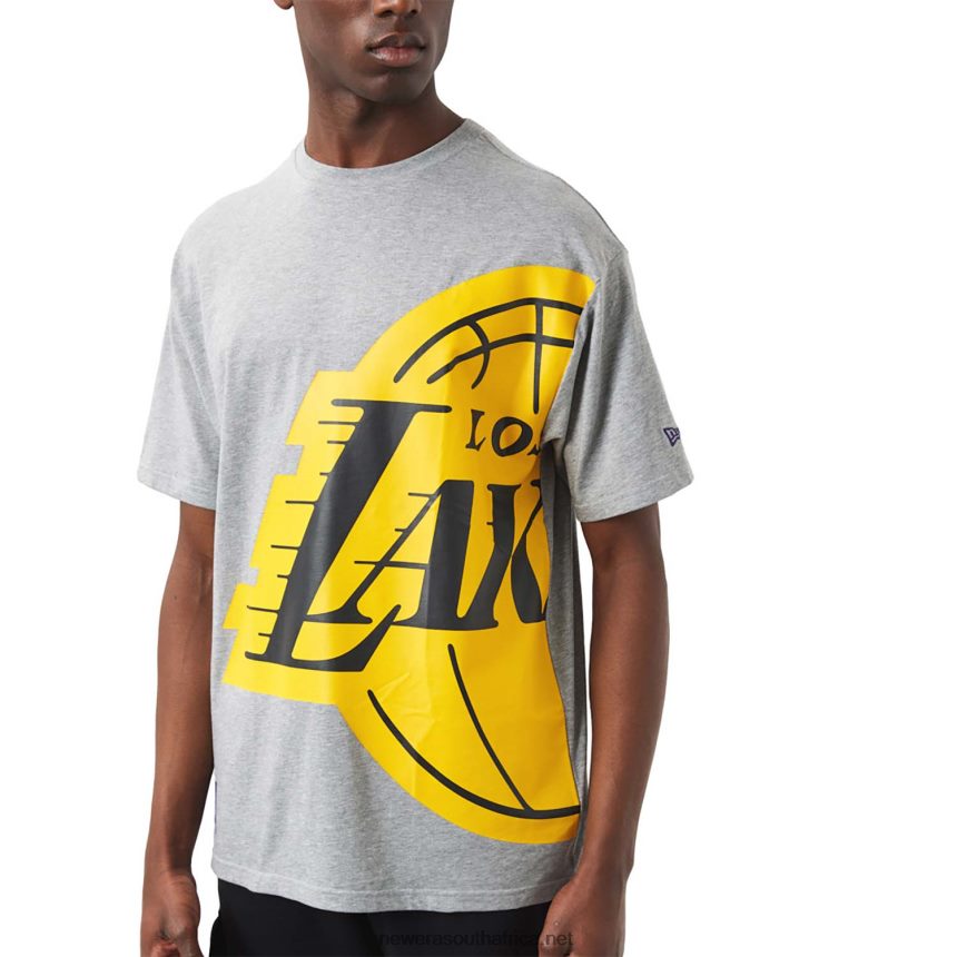 LA Lakers NBA Side Logo Grey T-Shirt New Era TRBRBN3128