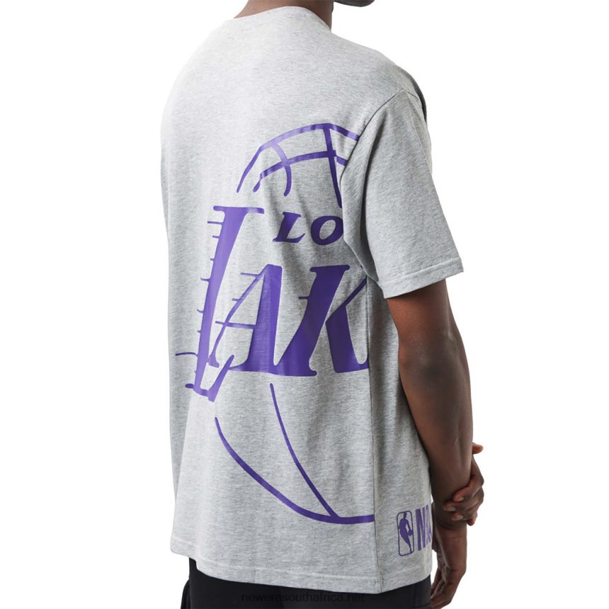 LA Lakers NBA Side Logo Grey T-Shirt New Era TRBRBN3128
