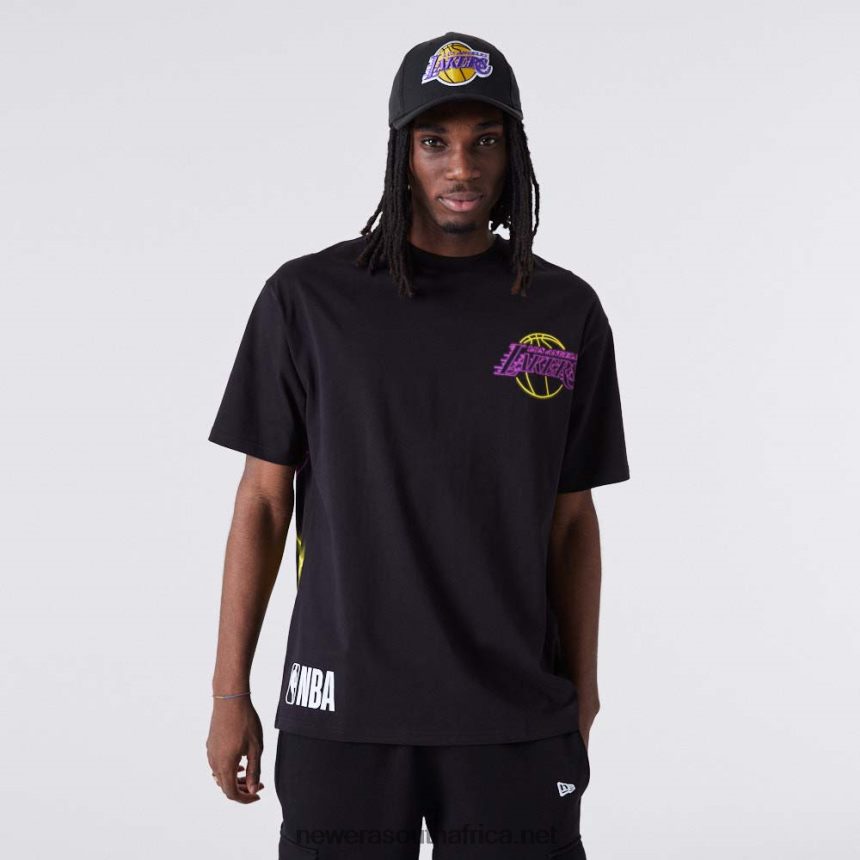 LA Lakers Neon Oversized Black T-Shirt New Era TRBRBN2874