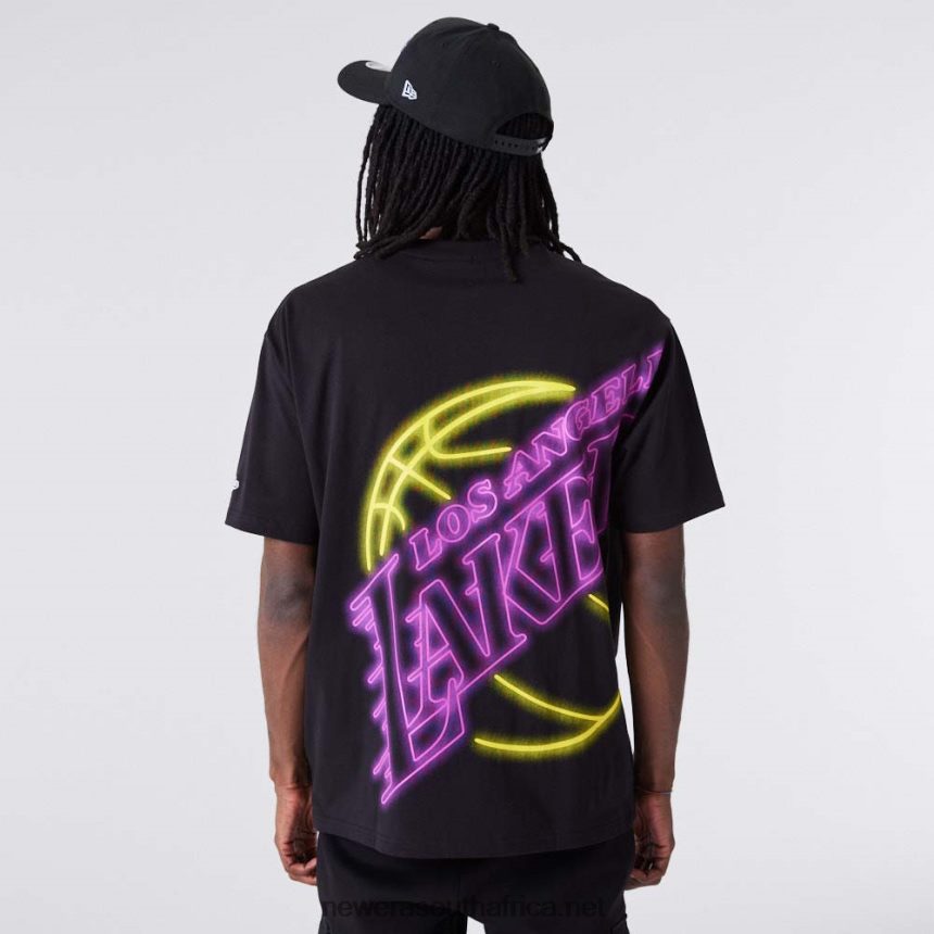 LA Lakers Neon Oversized Black T-Shirt New Era TRBRBN2874