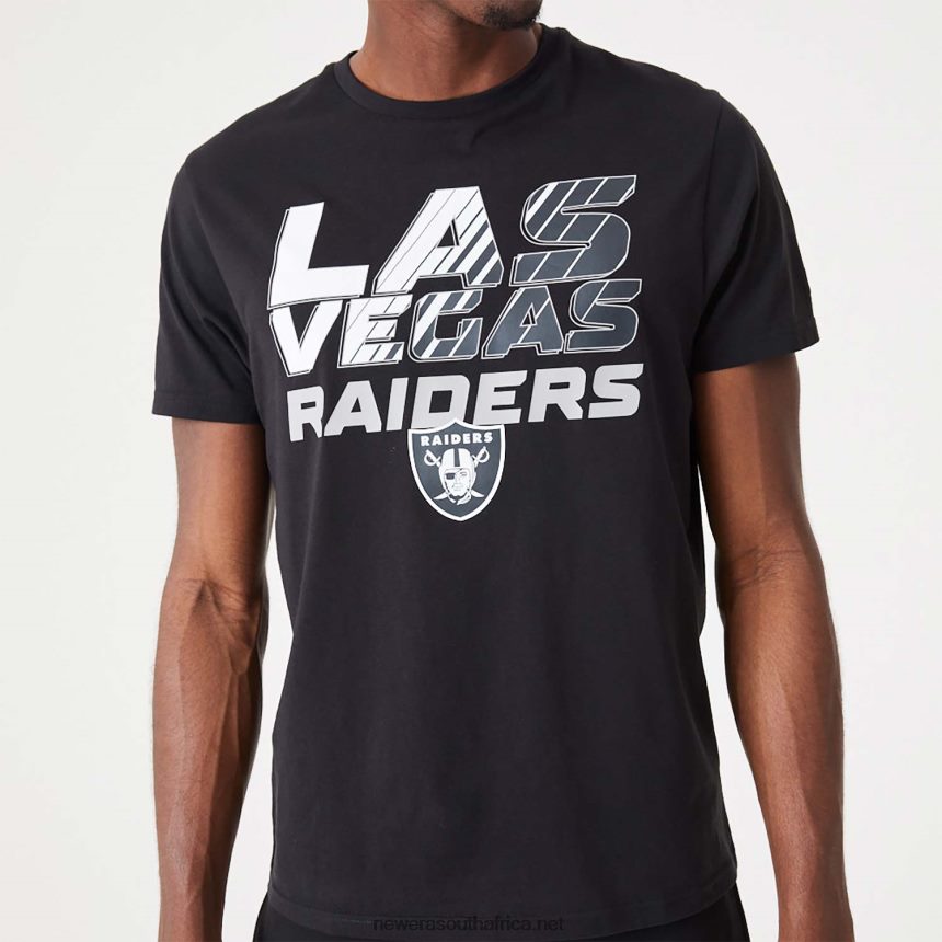 Las Vegas Raiders NFL Gradient Wordmark Black T-Shirt New Era TRBRBN2902