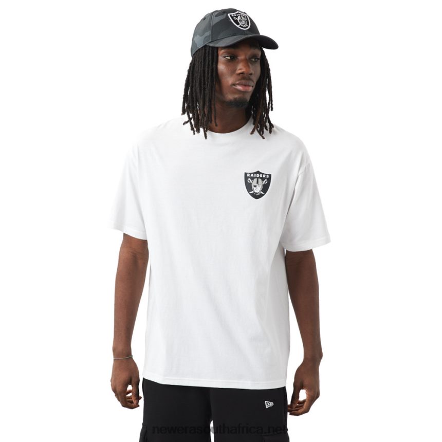 Las Vegas Raiders NFL Logo White Oversized T-Shirt New Era TRBRBN3047