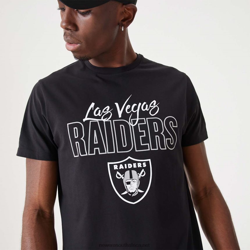 Las Vegas Raiders NFL Script Black T-Shirt New Era TRBRBN2916