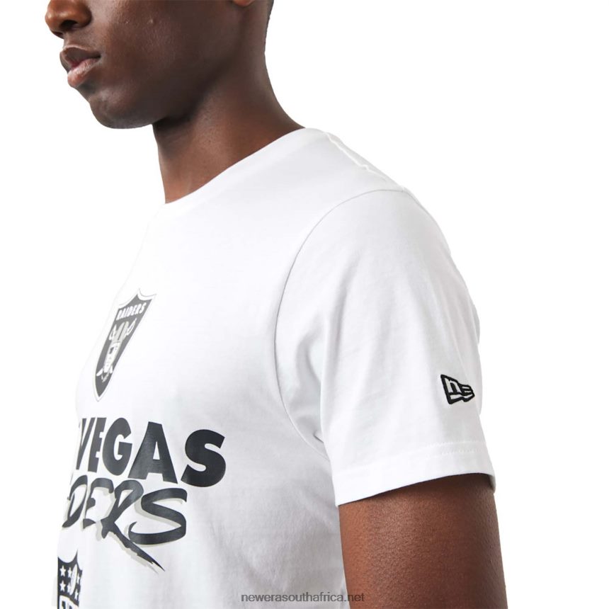 Las Vegas Raiders NFL Script White T-Shirt New Era TRBRBN3061