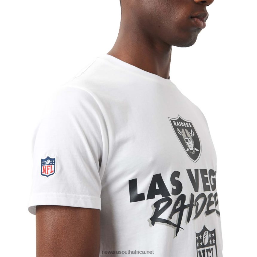 Las Vegas Raiders NFL Script White T-Shirt New Era TRBRBN3061