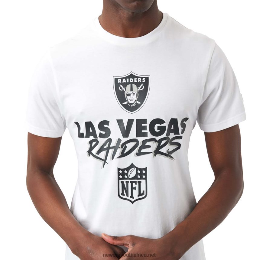 Las Vegas Raiders NFL Script White T-Shirt New Era TRBRBN3061