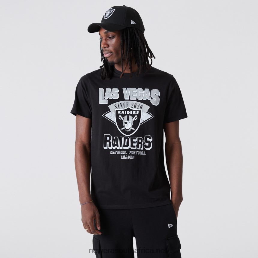 Las Vegas Raiders NFL Team Wordmark Black T-Shirt New Era TRBRBN3043