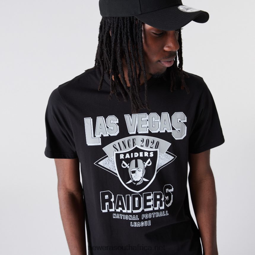 Las Vegas Raiders NFL Team Wordmark Black T-Shirt New Era TRBRBN3043