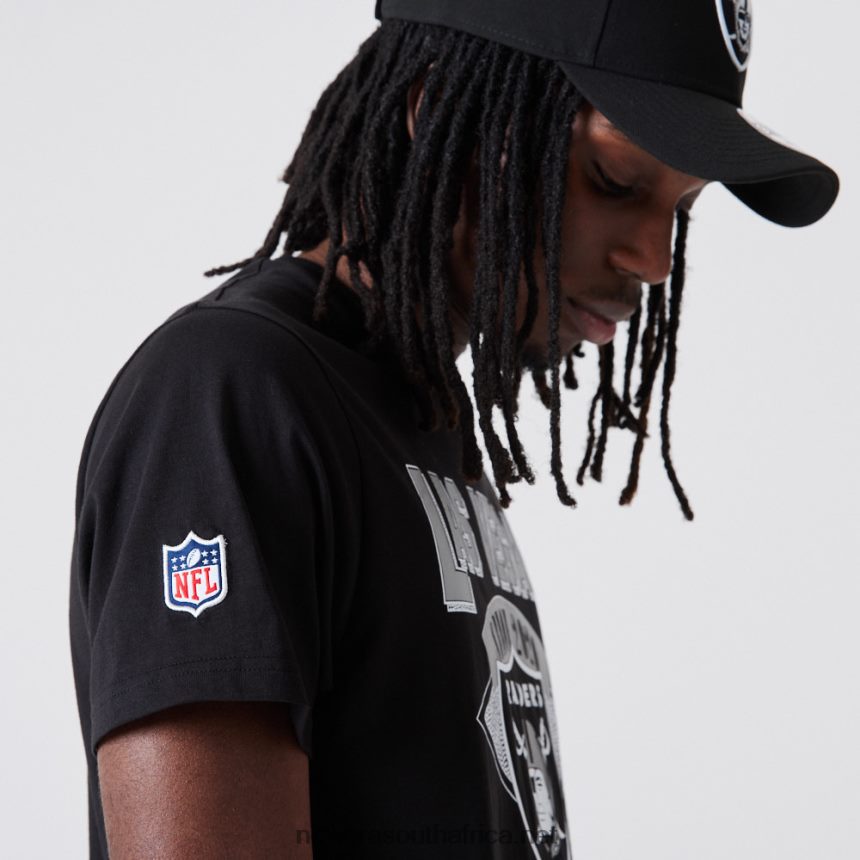 Las Vegas Raiders NFL Team Wordmark Black T-Shirt New Era TRBRBN3043