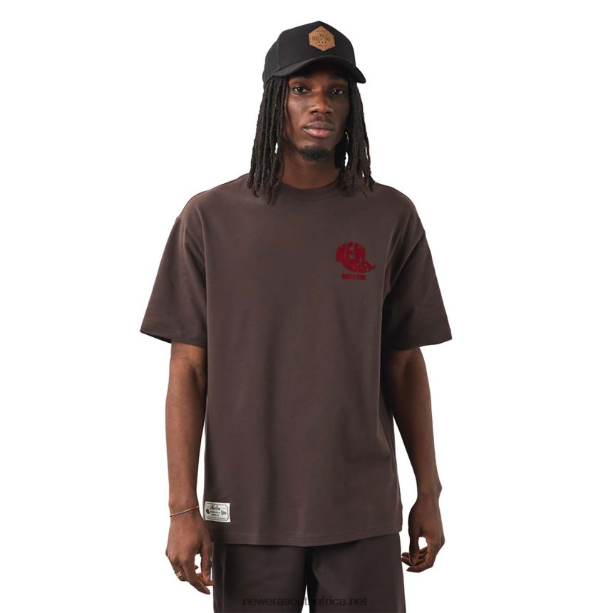 Logo Flock Brown T-Shirt New Era TRBRBN3032