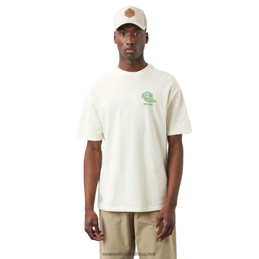 Logo Flock Off White T-Shirt New Era TRBRBN3046