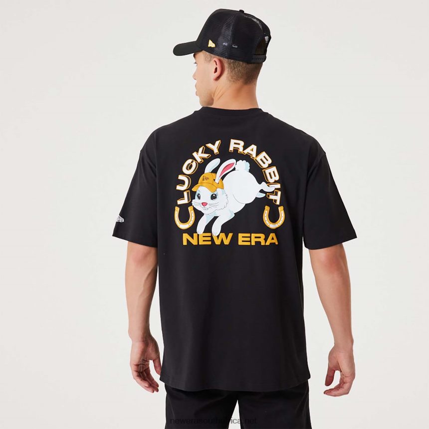 Lucky Rabbit Black Oversized T-Shirt New Era TRBRBN2997