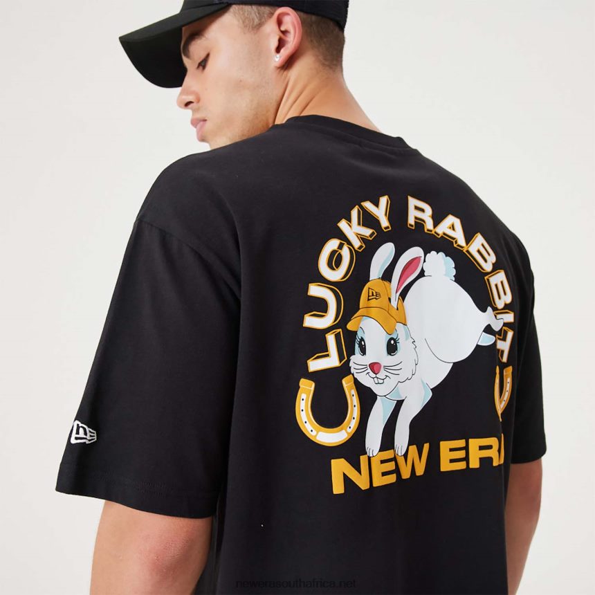 Lucky Rabbit Black Oversized T-Shirt New Era TRBRBN2997