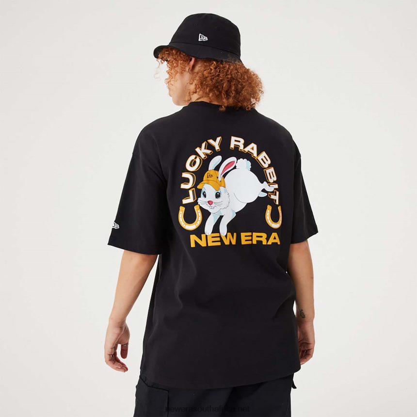 Lucky Rabbit Black Oversized T-Shirt New Era TRBRBN2997