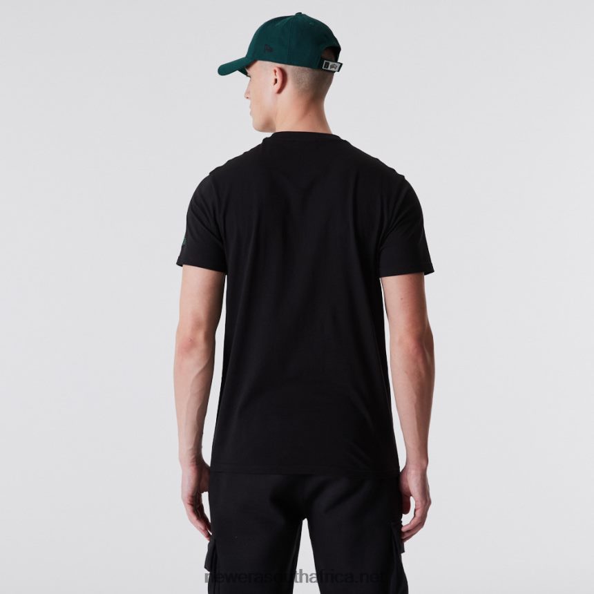 Milwaukee Bucks NBA Outline Logo Black T-Shirt New Era TRBRBN2890