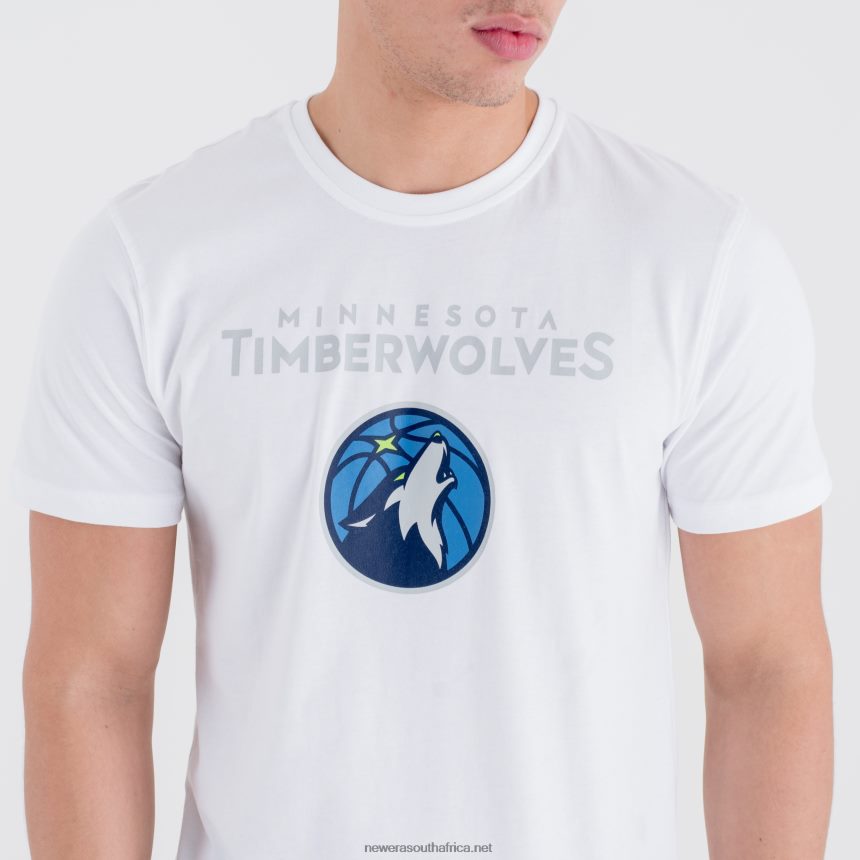 Minnesota Timberwolves NBA Team Logo White T-Shirt New Era TRBRBN3052