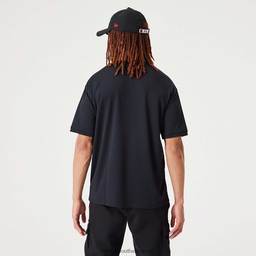 NBA Logo Script Black Oversized T-Shirt New Era TRBRBN3163