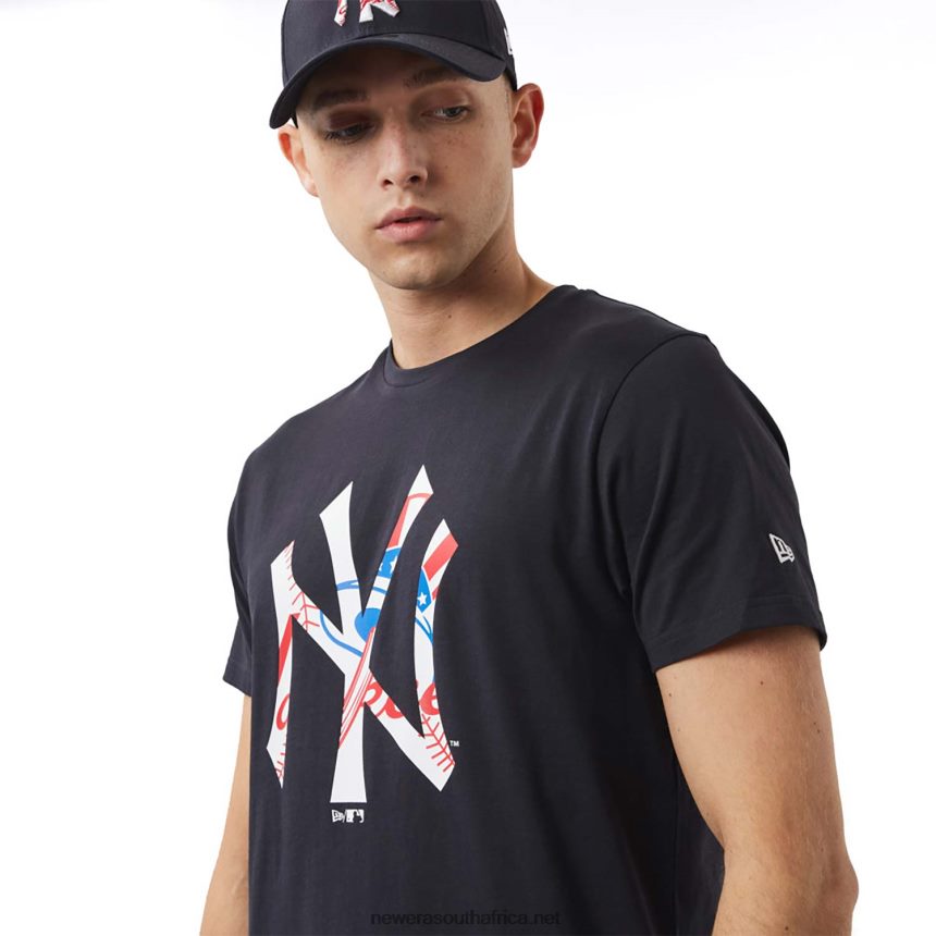 New York Yankees Double Logo Navy T-Shirt New Era TRBRBN3089