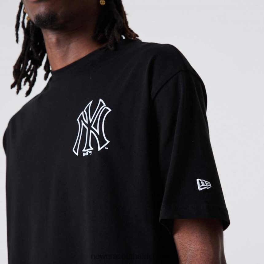 New York Yankees Graphic Oversized Black T-Shirt New Era TRBRBN3071