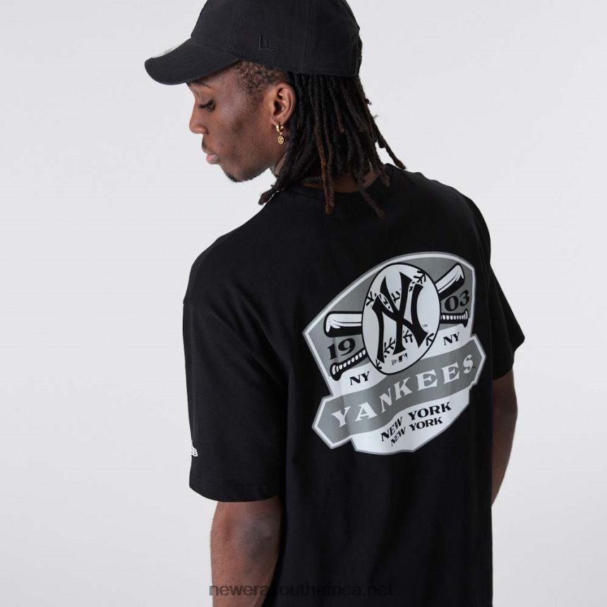 New York Yankees Graphic Oversized Black T-Shirt New Era TRBRBN3071