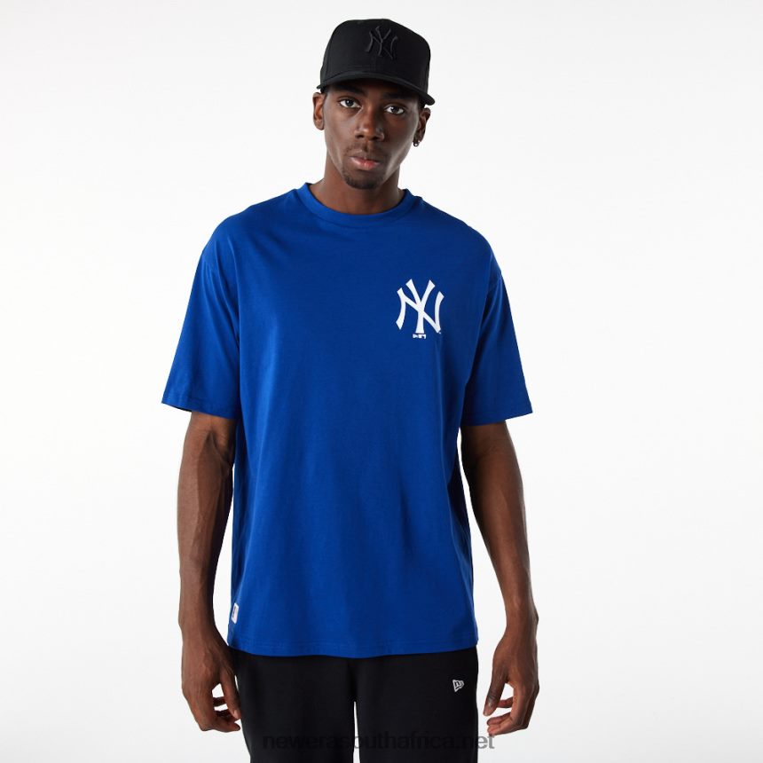 New York Yankees League Essential Blue Oversized T-Shirt New Era TRBRBN3114