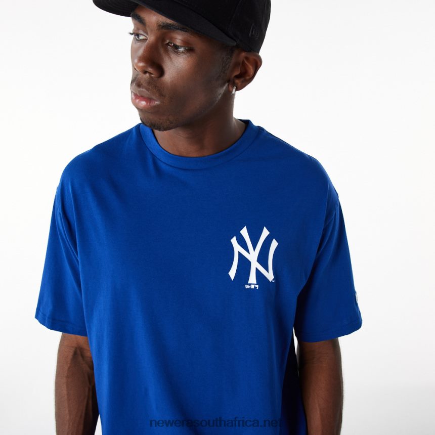 New York Yankees League Essential Blue Oversized T-Shirt New Era TRBRBN3114
