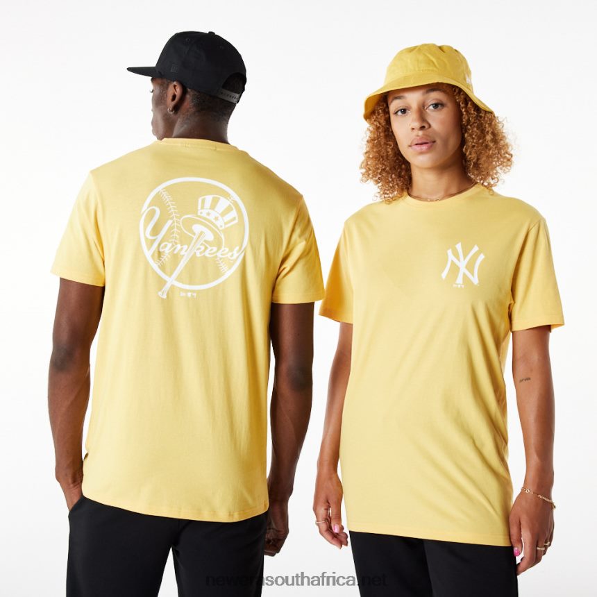 New York Yankees League Essential Pastel Yellow T-Shirt New Era TRBRBN3113