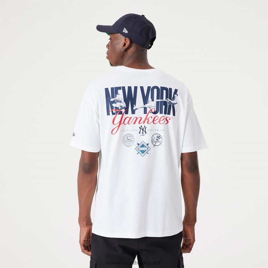 New York Yankees MLB Back Print White Oversized T-Shirt New Era TRBRBN2880