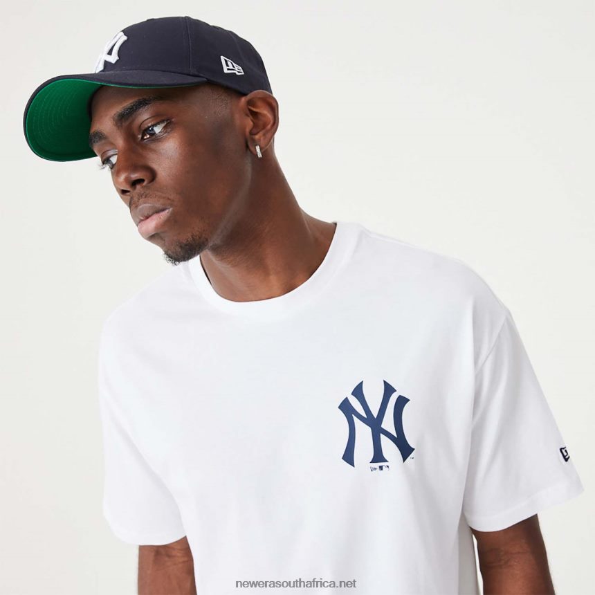 New York Yankees MLB Back Print White Oversized T-Shirt New Era TRBRBN2880