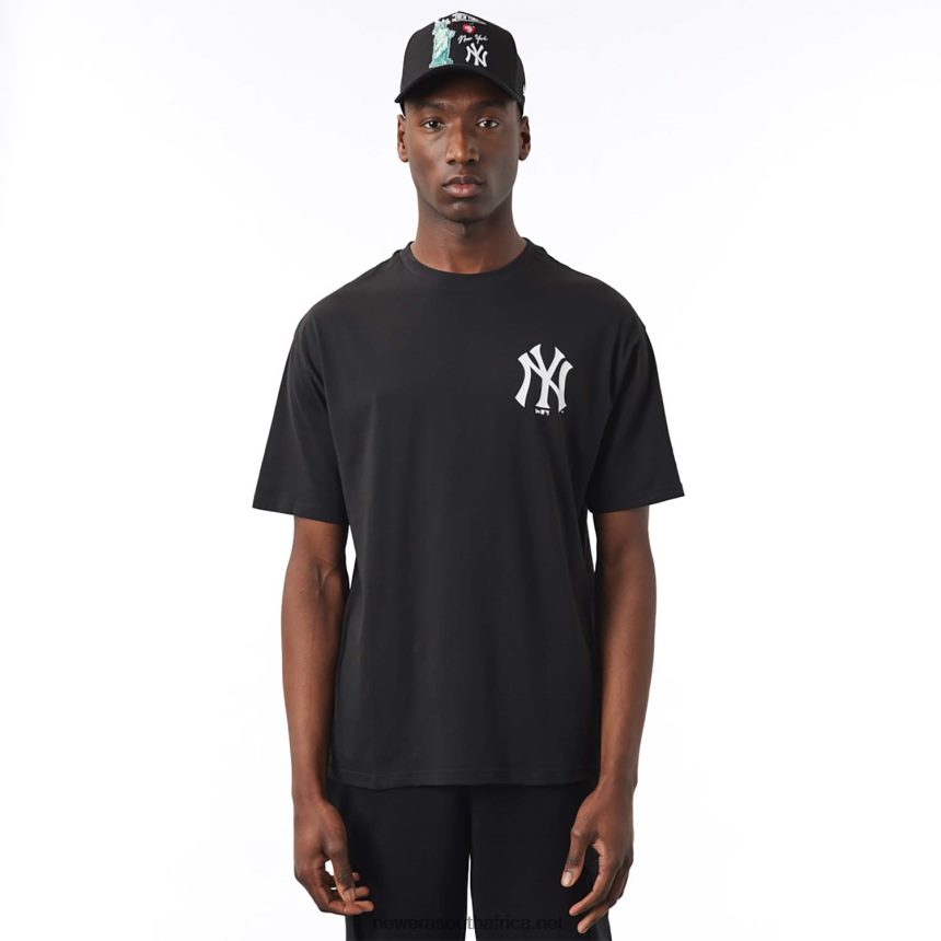 New York Yankees MLB City Graphic Black Oversized T-Shirt New Era TRBRBN3154
