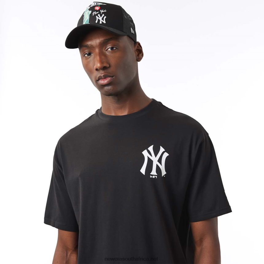 New York Yankees MLB City Graphic Black Oversized T-Shirt New Era TRBRBN3154