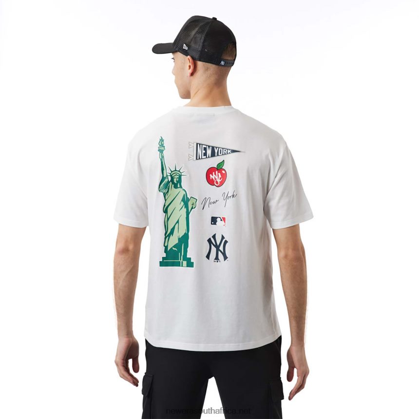 New York Yankees MLB City Graphic White Oversized T-Shirt New Era TRBRBN3088