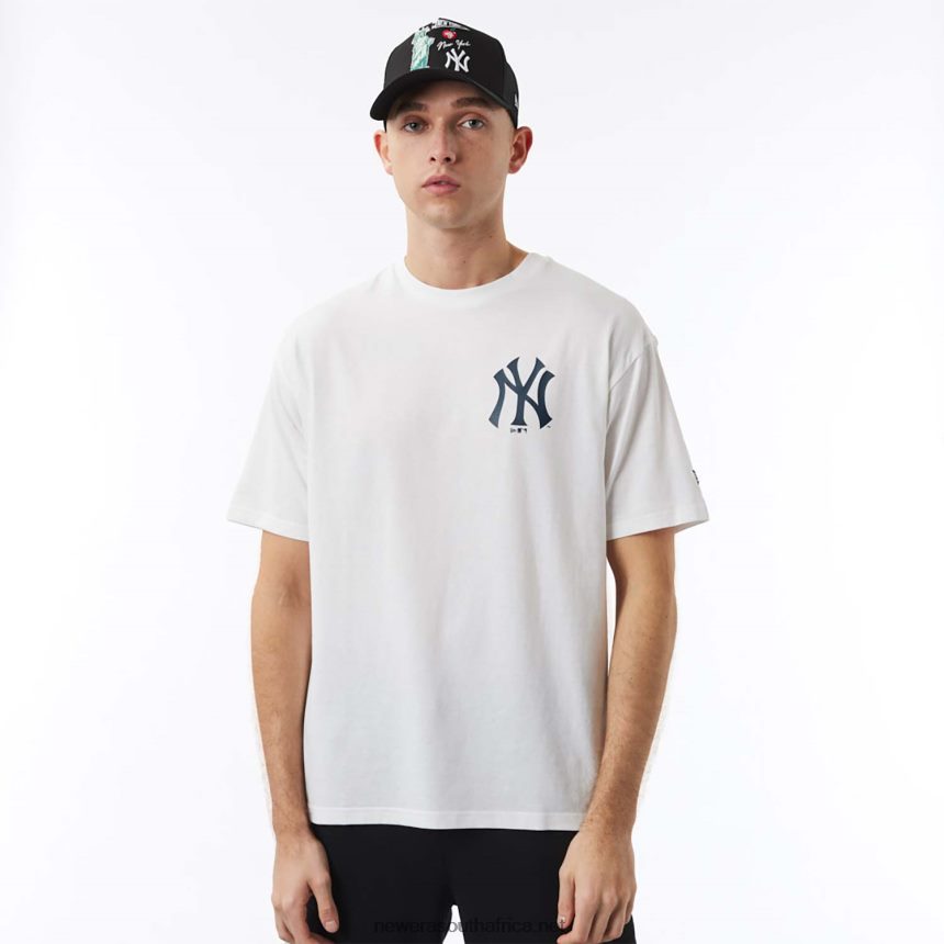 New York Yankees MLB City Graphic White Oversized T-Shirt New Era TRBRBN3088